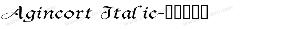 Agincort Italic字体转换